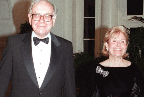 Warren, with his first wife, Susan